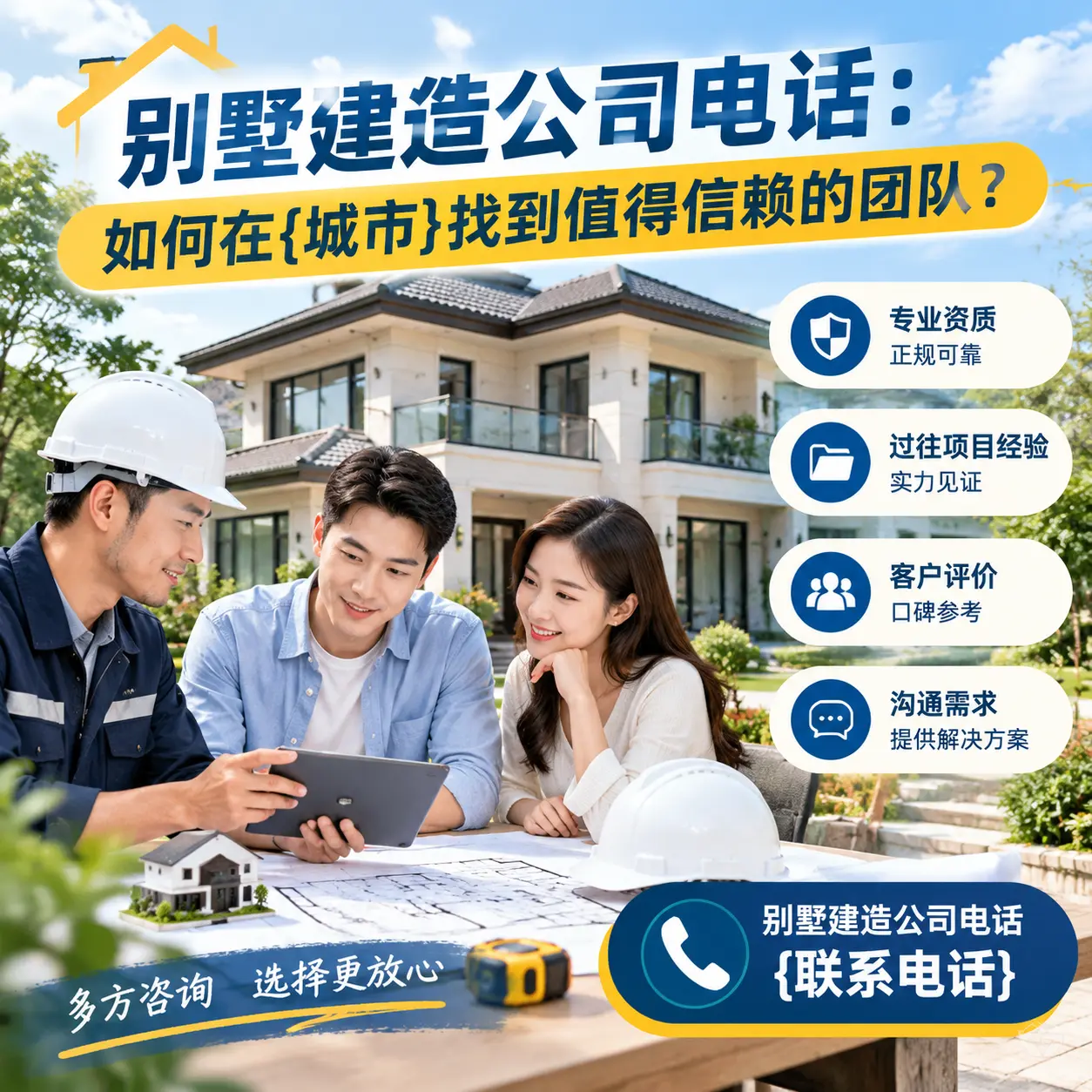 别墅建造公司电话:如何在惠水找到值得信赖的团队?