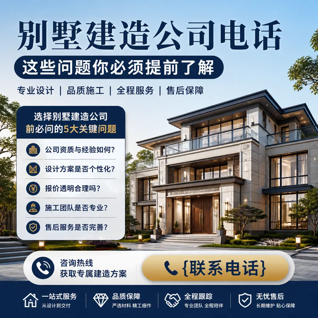 惠水别墅建造公司电话，这些问题你必须提前了解