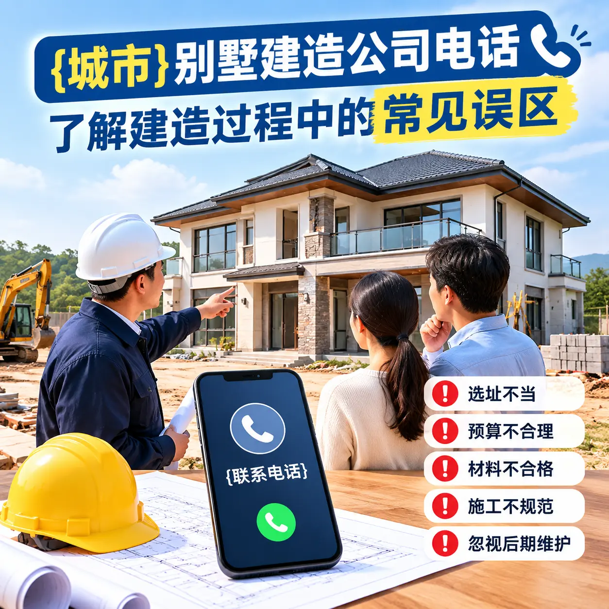 惠水别墅建造公司电话,了解建造过程中的常见误区