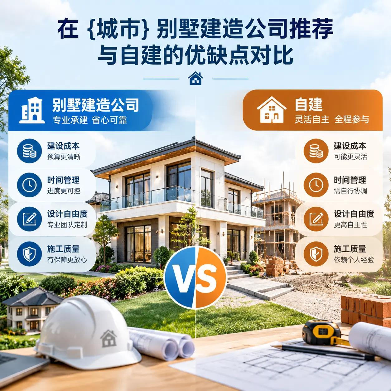在 惠水 别墅建造公司推荐与自建的优缺点对比
